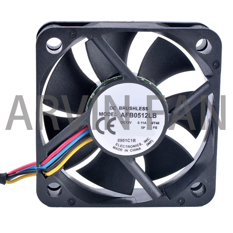 

New AFB0512LB 5015 50x50x15mm 50mm 12V 0.11A Double Ball Bearing 4 Wire 4pin Mute Cooling Fan