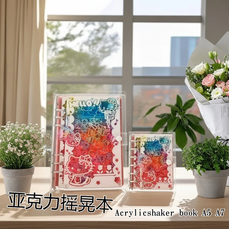 Acrylic shaker book A5A7cute cartoon classic heiokitty diary writing stationery handbook student stationery friend high-end gift
