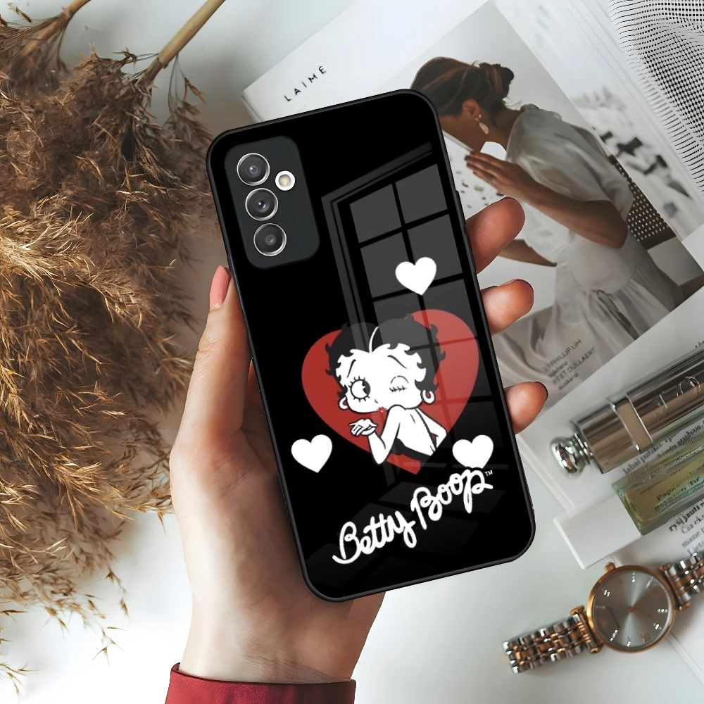 B-Betty-Cute-Boop Phone Case For Samsung Galaxy S25 S24 S23 S22 S20 S21 Note 20 Ultra Edge Plus Fe Colored Silver Cover view 3