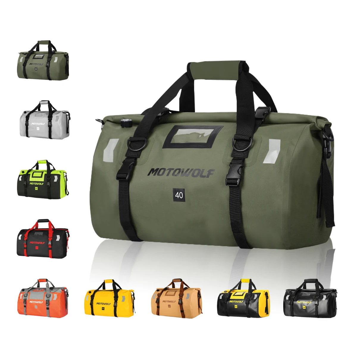 Motorcycle Accessories Bag Waterproof Back Seat Bag Trunk Bags Travel Luggage Carrier Portable Saddle Outside Cycling 40L 66L