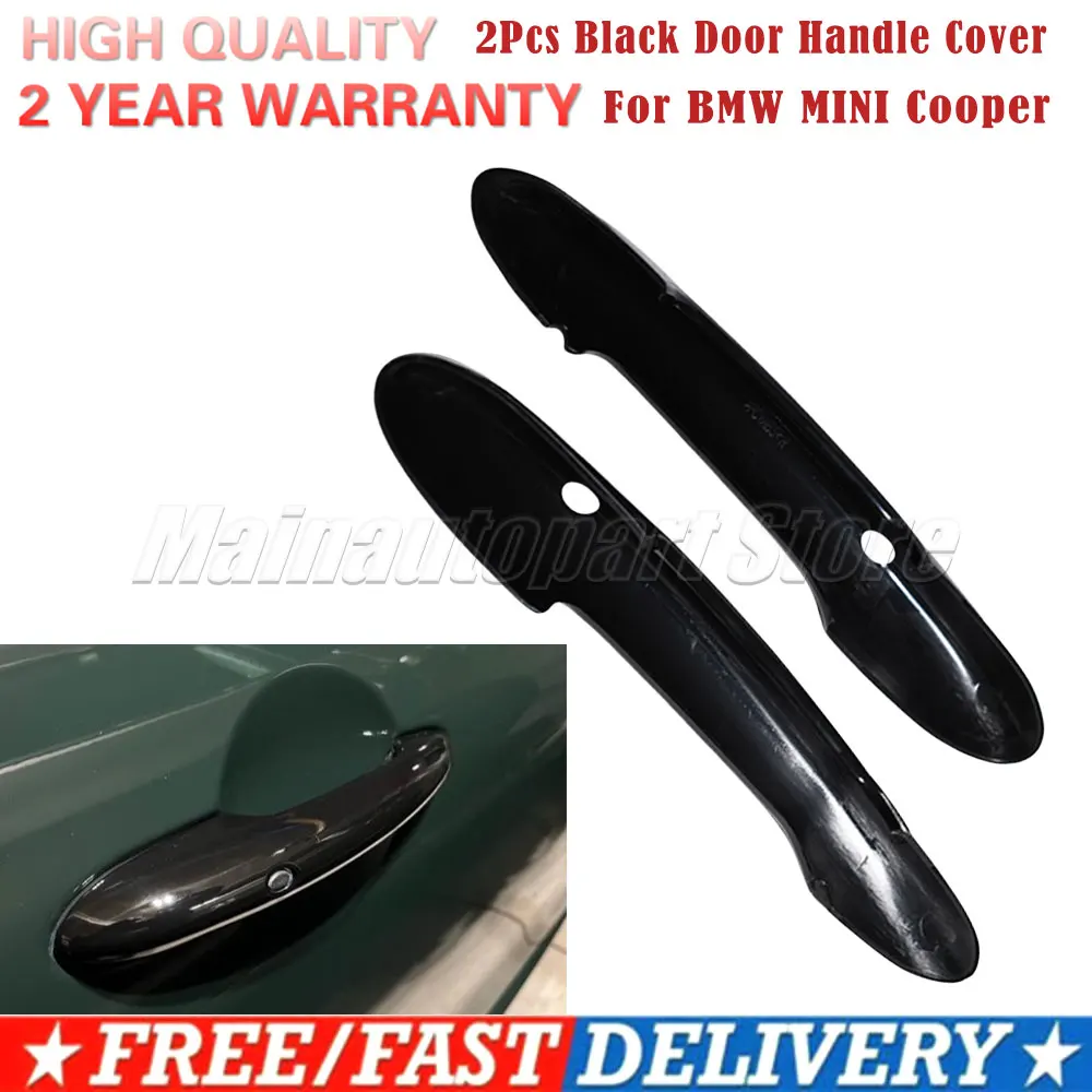 For BMW MINI Cooper S F54 F55 F60 F56 F57 Car Styling Interior 2Pcs Glossy Black Door Handle Cover Car Accessories