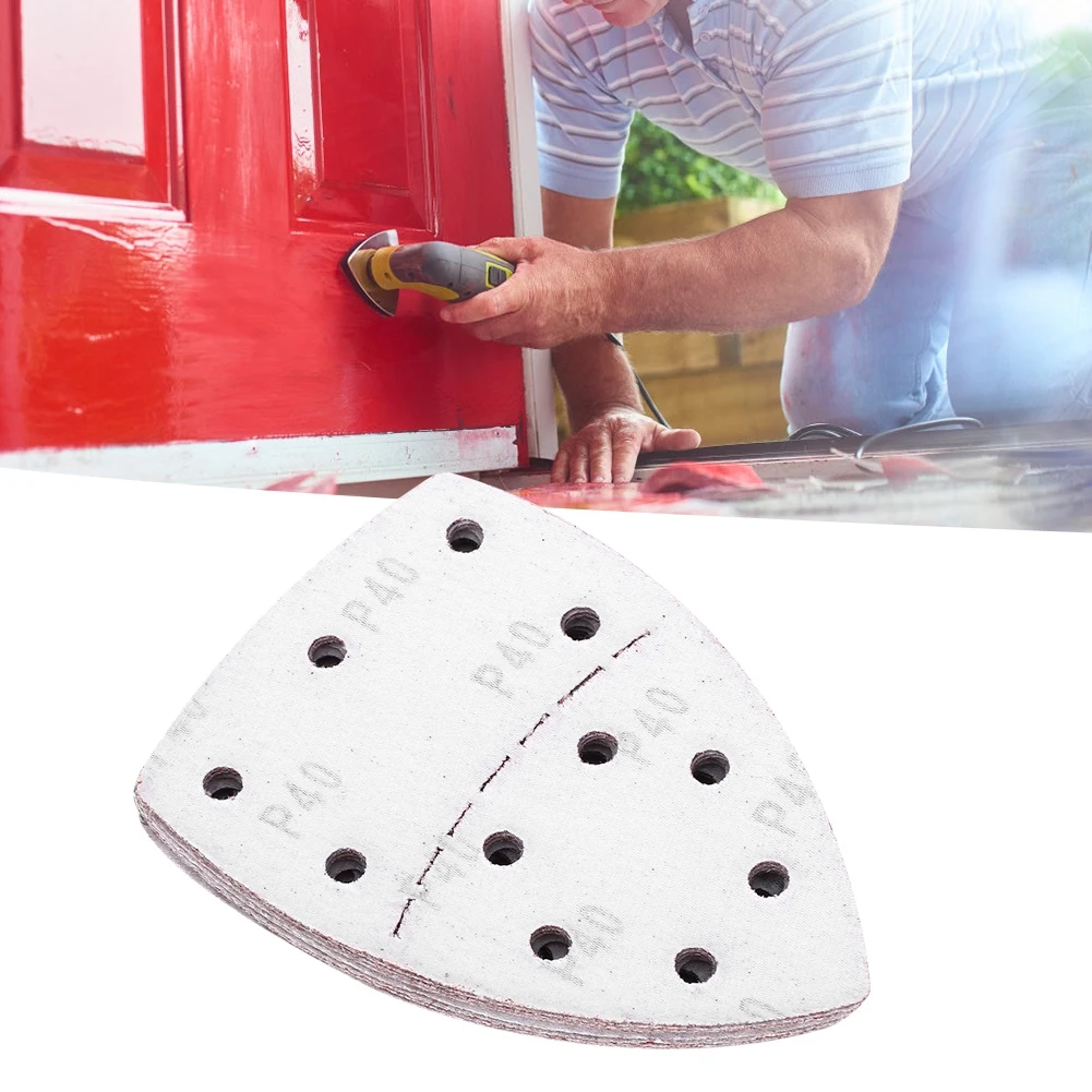 

60 шт./компл., 11 отверстий, мышь, зернистость 80/240, шлифовальная машина для деталей, шлифовальная машина, треугольная наждачная бумага, наждачная бумага с несколькими мышами