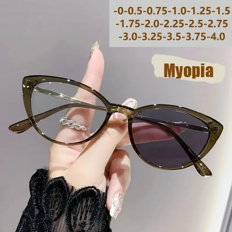 New New Cat-eye Color Change Myopic Glasses - A Retro Trend With A Touch Of Sophistication6105 - Aliexpress Deal