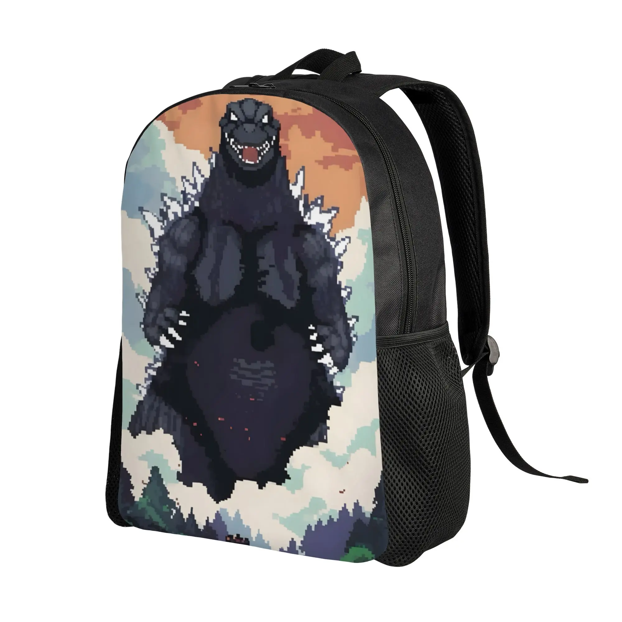 1Piece Godzilla Laptop Bag Pixel Kaiju Backpack New Semester Begins view 2