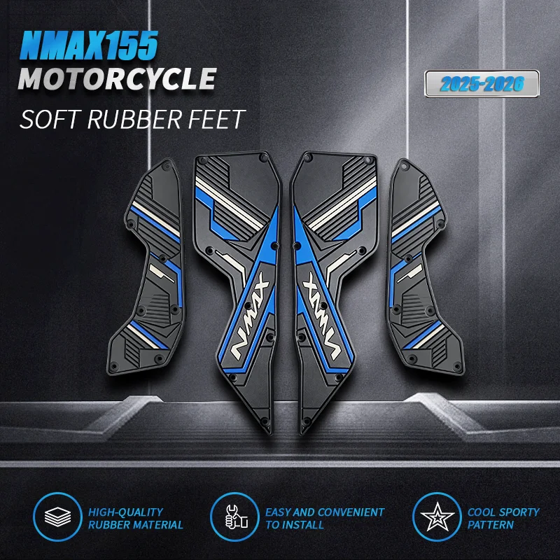Fits YAMAHA Motorcycle NMAX155 N-MAX155 NMAX 155 V3 2025 Model Motorcycle Accessories Footrest Rubber Non-Slip Foot Pad