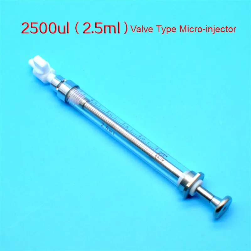 Air Tightness Microliter Syringes Valve Type Airtight Micro-injector Valve Microsampler Syringe With PTFE Switch 2.5ml/5ml/10ml