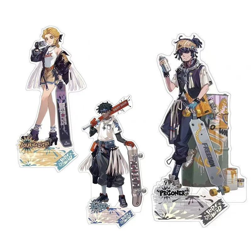 Anime Identity V Hip Hop Snowboard Double Insertion Stand Acrylic Game Figure Tracy Reznik Emma Woods Sign Model Plate Fans Gift