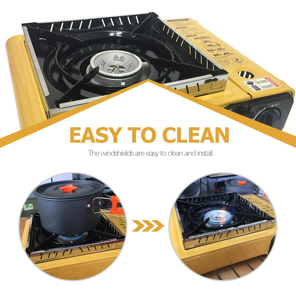 

2Pcs Lightweight Windshield for Cartridge Stove Foldable Windscreen for Outdoor Cooking Camping Burner Anti-Wind Protection