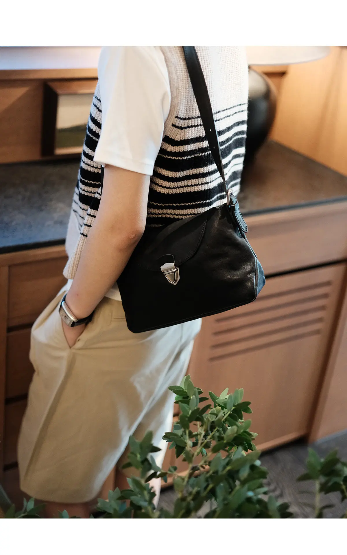 PNDME Vintage-Designer-Handtasche, handgefertigt, hochwertige Damen-Umhängetasche aus echtem Leder, ideal für den täglichen Gebrauch, Arbeit und Reisen, aus Rindsleder. – Detail 13