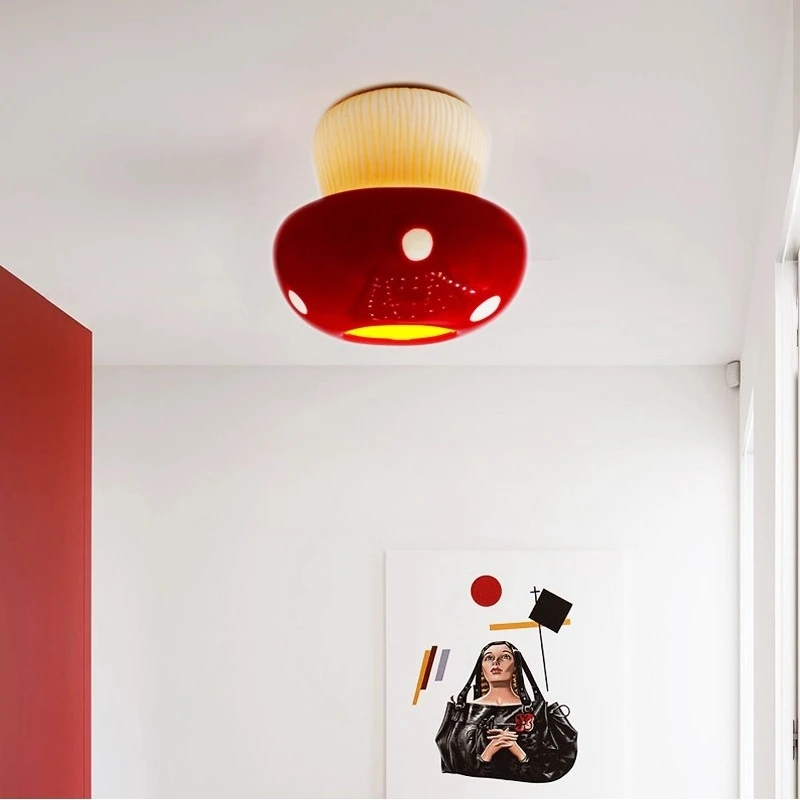

Dopamine Creamy Pendant Lights Mushroom Recessed Hallway Balcony Corridor Light for Cafe Dessert Shop Kids Room Entryway