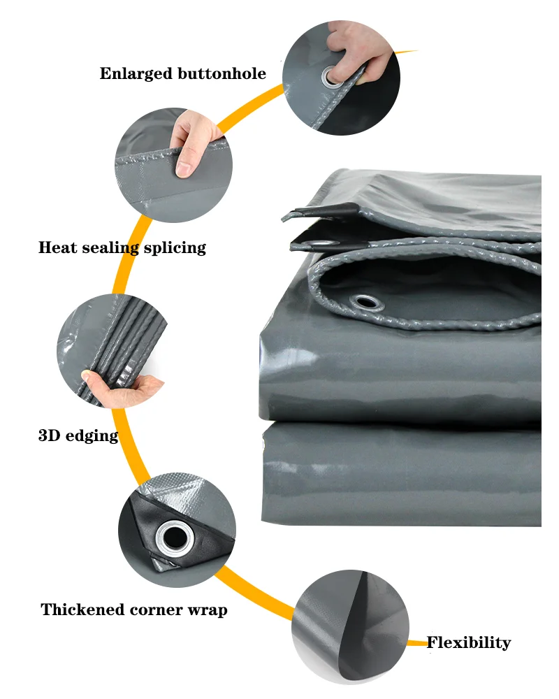 0.65mm Heavy Duty Tarpaulin Truck Waterproof Tarp Cover Car Shed Rainproof Cloth Terrace Umbrella Awning Canopy Tent Canvas view 6