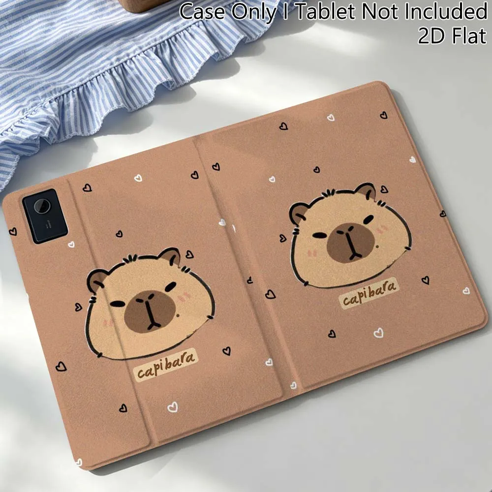 Cute Cartoon Capybara Art For Xiaoxin Lenovo Tab Pad K11 K10 M10 P11 3rd Plus Pro Legion Y700 Y900 Gen4 2 Tablet Case Gift