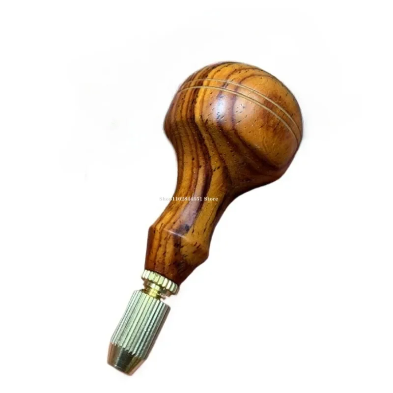 Picture 7: Leather Tool Awl Solid Wood Handle Convertible Head Six Edge/French/round/olive Cone Handmade DIY Purse Belt Punch Sewing Tool