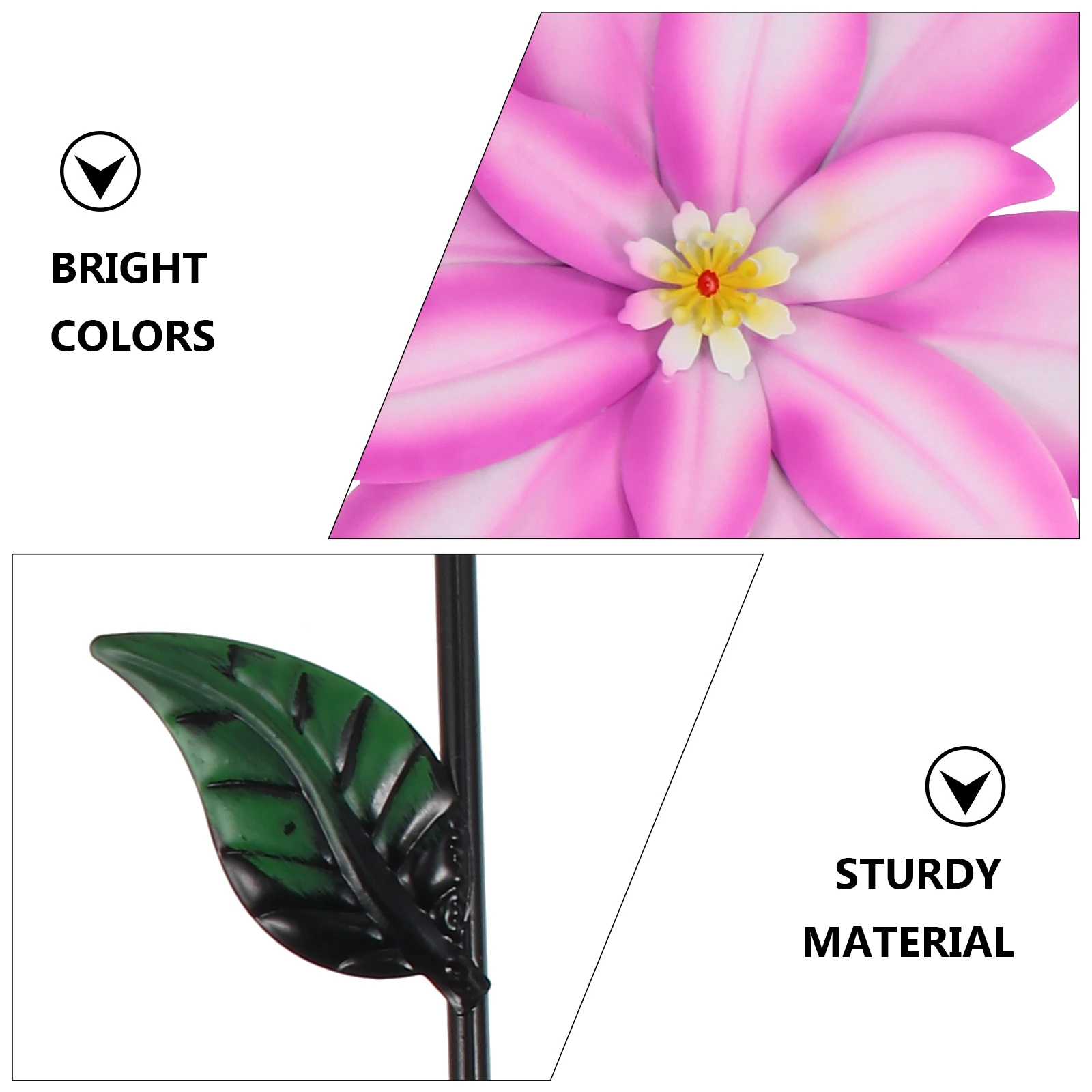 

Iron Flower Metal Decoration for Garden Patio Lawn Durable Quality Iron Flower Stake Perfect Gift Kids Friends