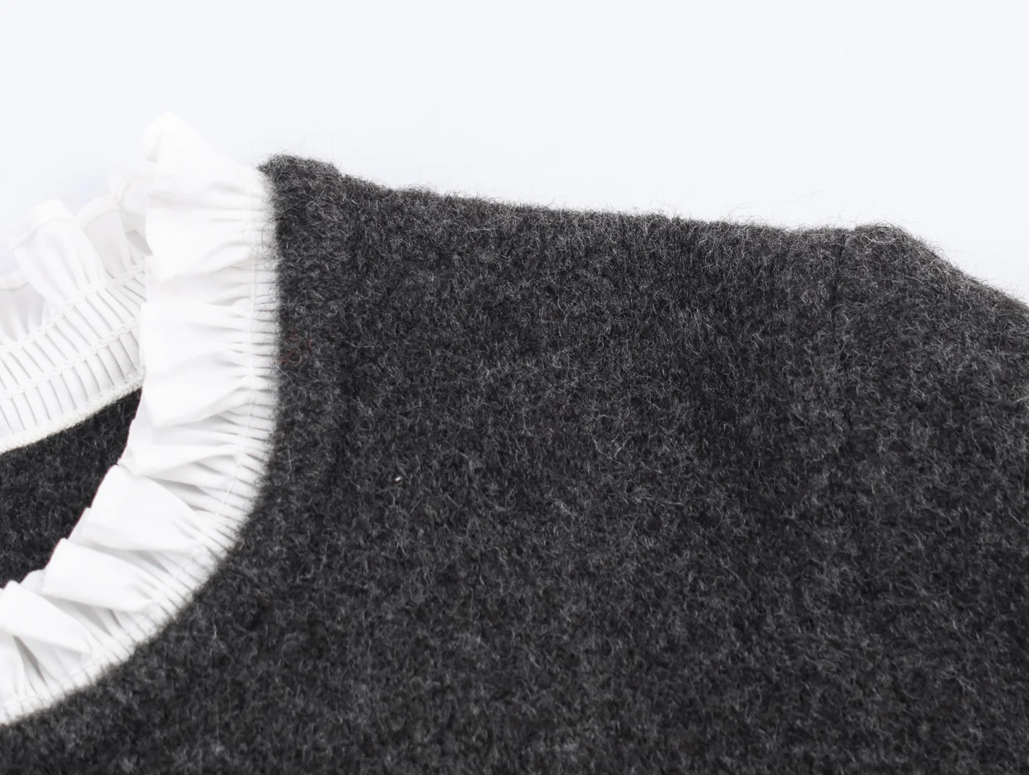 DEEABAE Autumn new women's clothing 2025 European and American style fashionable versatile poplin patchwork knitted jacket