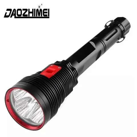 수중 4 * XHP70 LED 다이빙 손전등 8000 루멘 스쿠버 방수 플래시 라이트 3 모드 다이빙 헤드 라이트 IPX8 전술 다이빙 램프