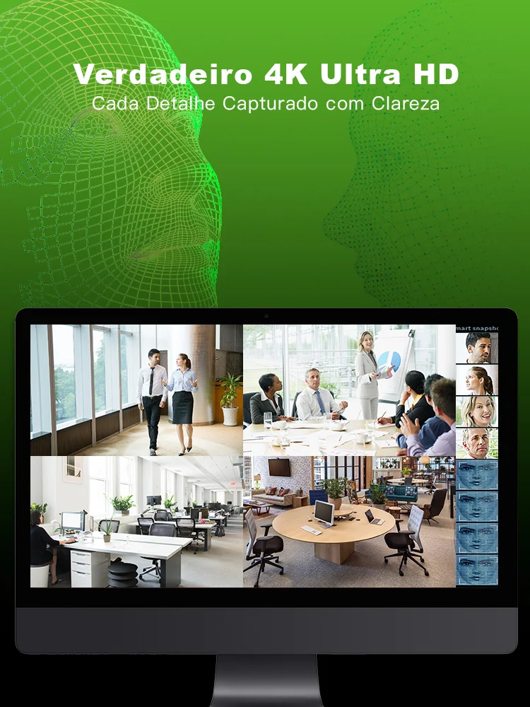 نظام الأمان B-A، 4K: مسجل 8CH POE NVR، يدعم 16CH & H.265X، تسجيل 24/7، التوصيل والتشغيل لكاميرات IP