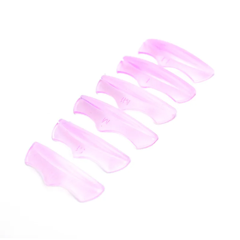 Patch couronne en silicone pour recourber les cils, rose, violet, moule à cils, joint de boîte, ensemble de 6 paires