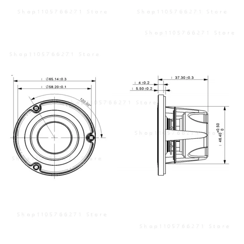 1PCS  2 Inch Cast Aluminum Frame Full Range Speaker 19mm Voice Coil for Bluetooth Speaker