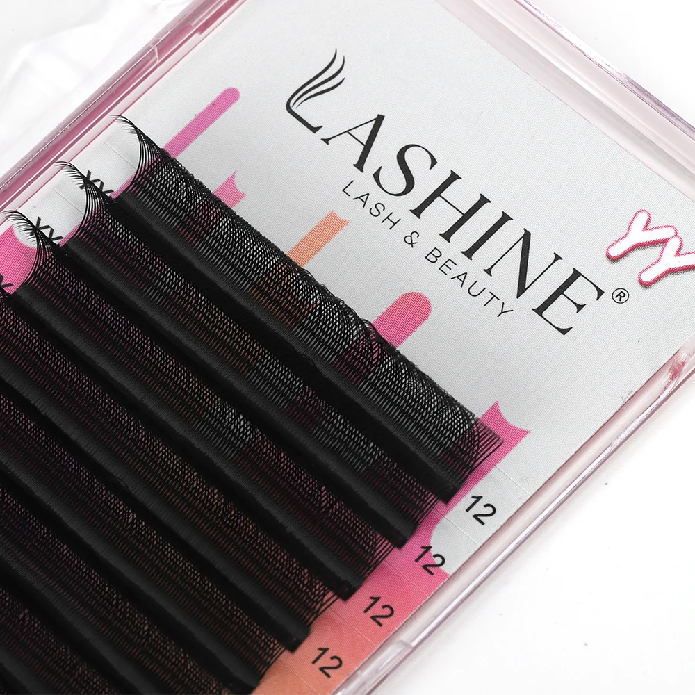 LASHINE YY-Form Wimpern Vorgefertigte Volumen-Wimpern Fuchsaugen-Wimpern Faux-Mink-Wimpern Natürlich Weich – Detail 3