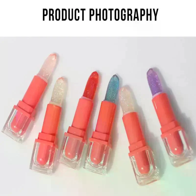 BSIMONE 글리터 립스틱 립밤 컬러 체인지 투명 보습 크리스탈 젤리 펄 광택 립 플럼퍼 글로스 화장품