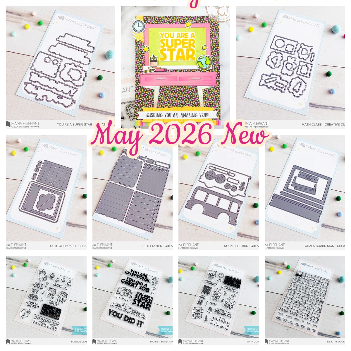 May 2026 Cute Clipboard Teeny Notes Metal Cutting Dies Stamps DIY Scrapbooking Holiday Greet Cards Album Calendar Decoration New