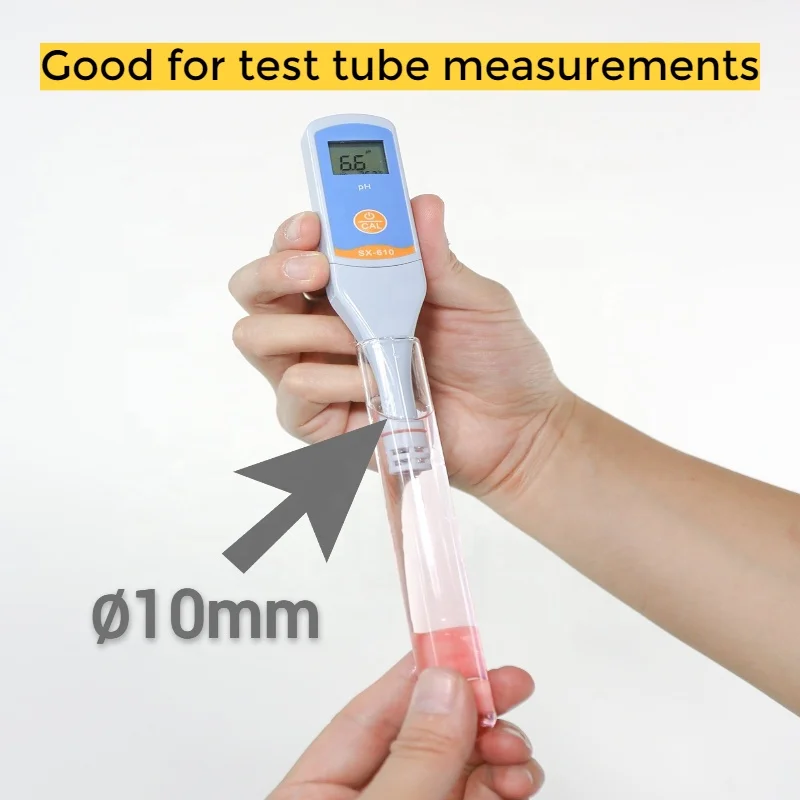 pH Tester 0.1pH Resolution ATC Pocket Digital pH Meter Complete Kit With Replaceable Temp Sensor Built in pH Sensor