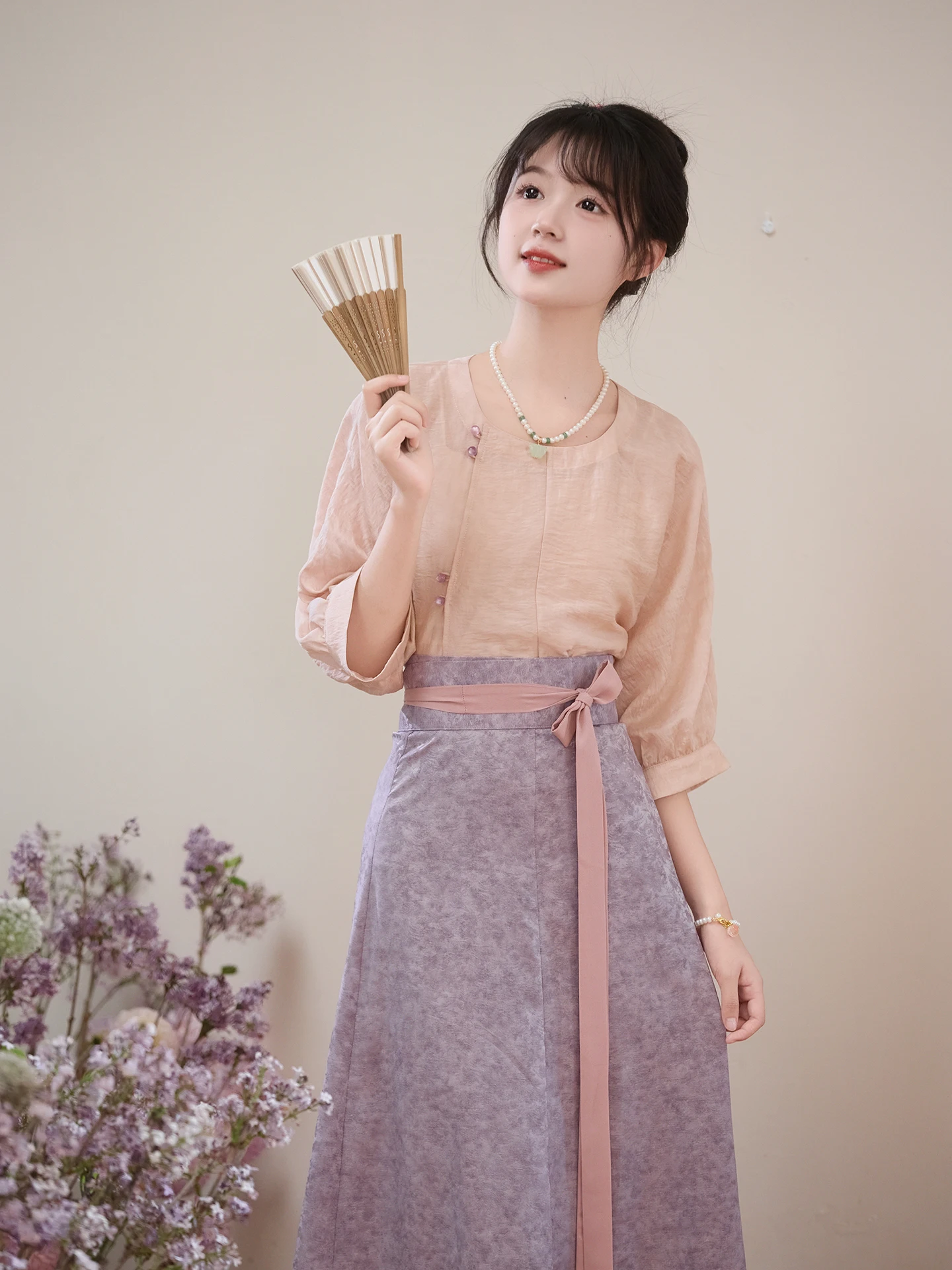 

Осенняя деревянная юбка Hanfu Qi Meng Tang Dynas, модифицированная круглая юбка с вышивкой Ne f Sve, повседневный национальный комплект