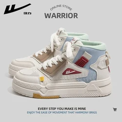 Warrior Fashion High Top damskie buty na co dzień sneakersy ze skóry Pu do szycia buty sportowe Star Boots wysokiej jakości