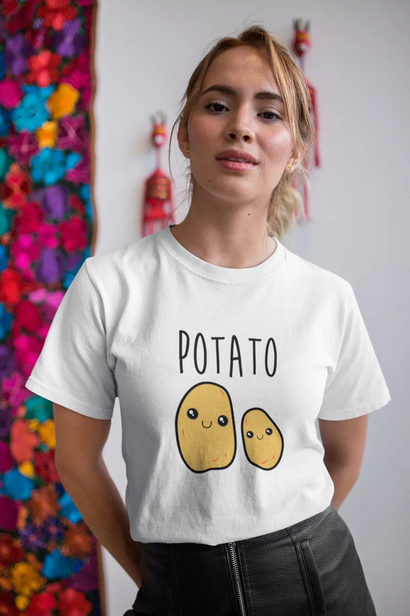 Potato T Shirt Funny For Women Birthday Gift Cute Trendy Stylish