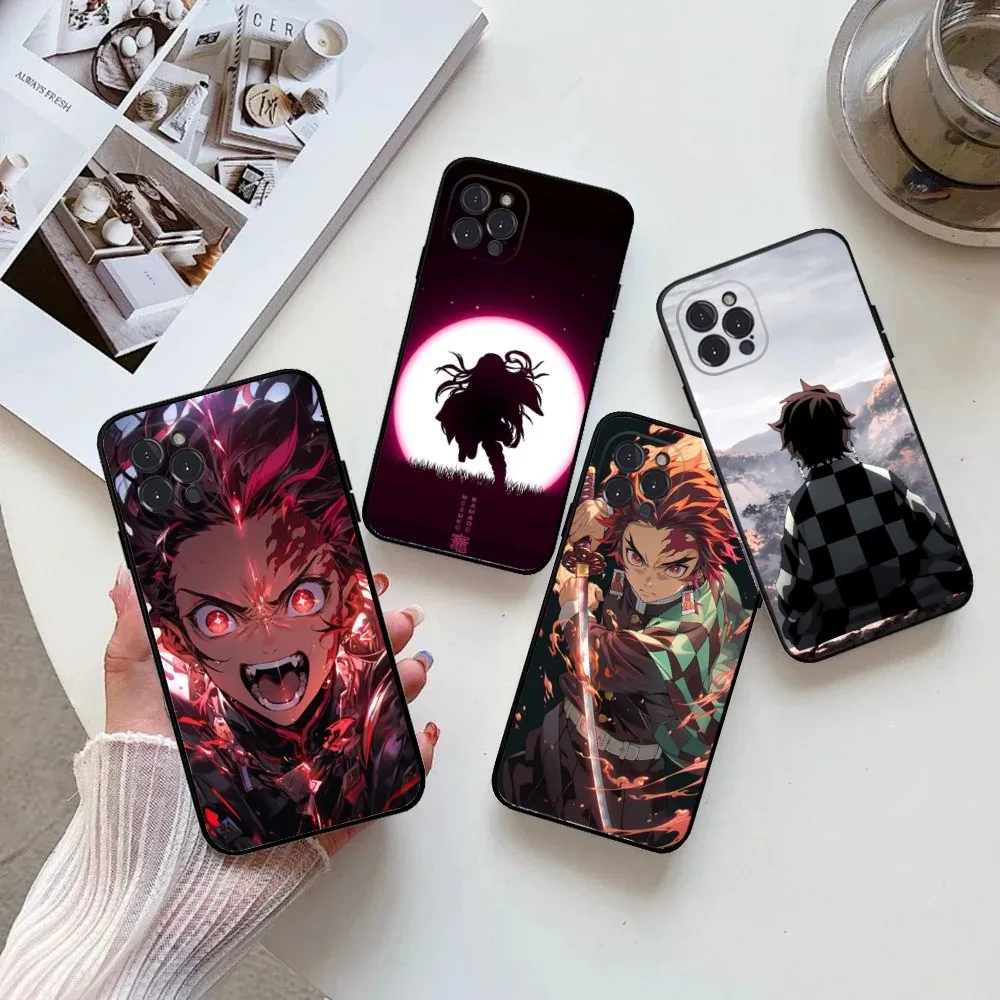 

K-Kimetsu no Yaiba Phone Case for IPhone 15,14,13,12,11 Pro Max Mini 8,7 Plus SE2 X XR XS MAX Silcone Soft Covers