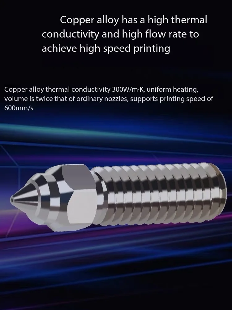 Creality K1 K1 Max Ender-3 V3 KE CR-10 SE Brass Hardened Steel High Speed High Flow Nozzle 3D Printer Replacement