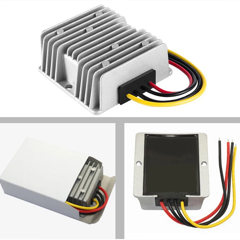 Преобразователь постоянного тока 48 В в 13,8 В 20 А, водонепроницаемый регулятор напряжения, функция защиты, понижающий преобразователь питания в корпусе из алюминиевого сплава