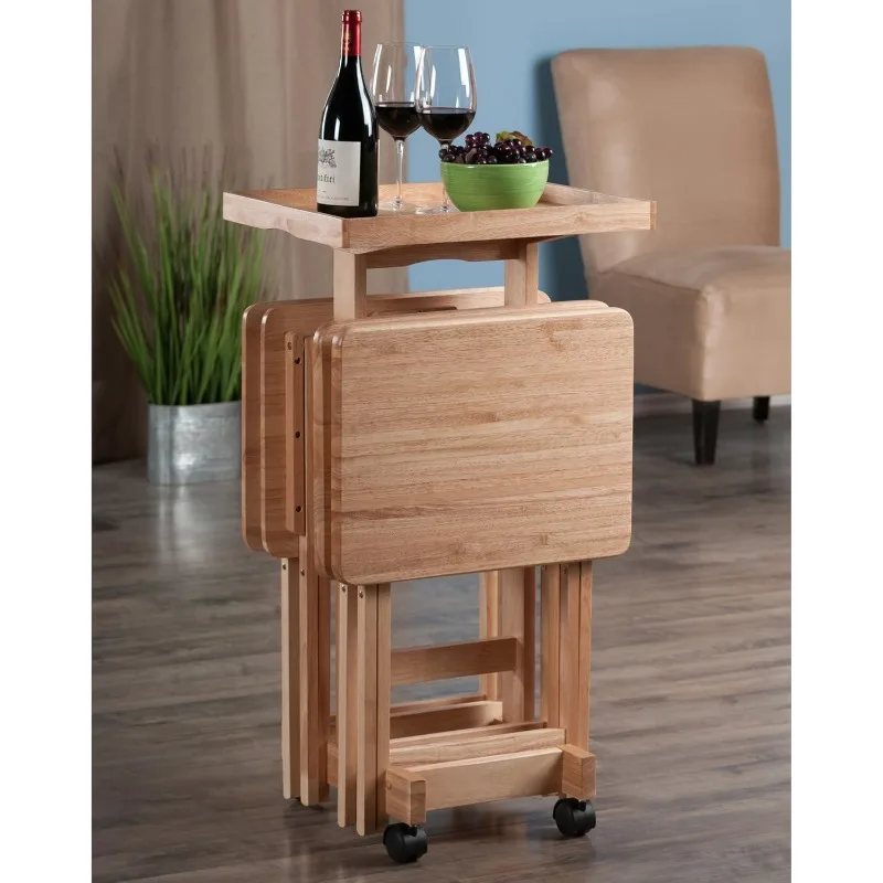 6-Piece Snack Table, Natural