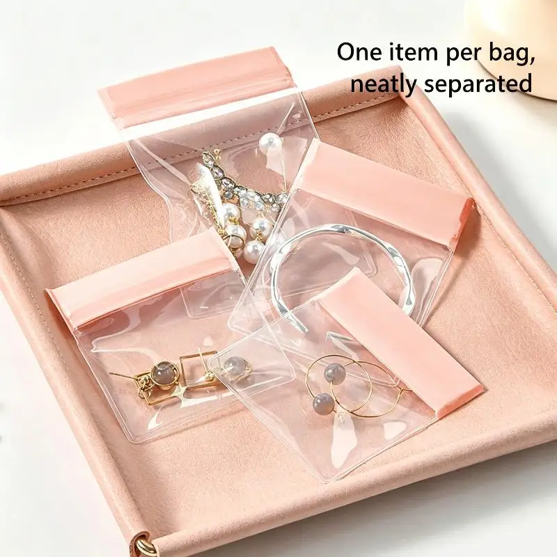 30Pcs Self Sealing Lightweight Jewelry Storage Bags Antioxidant Organizer for Ring Necklace Trip Carrying Use
