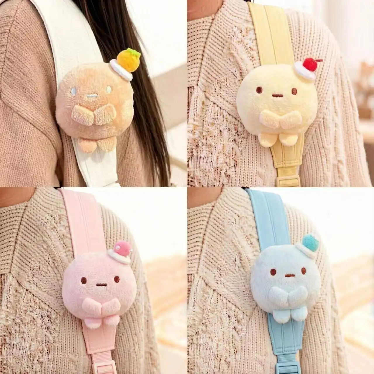 6/4pcs Sumikkogurashied Bag Hanging Charm Cartoon Sumikkogurashies Kids Student School Backpack Bag Pendant Ornament Accessory