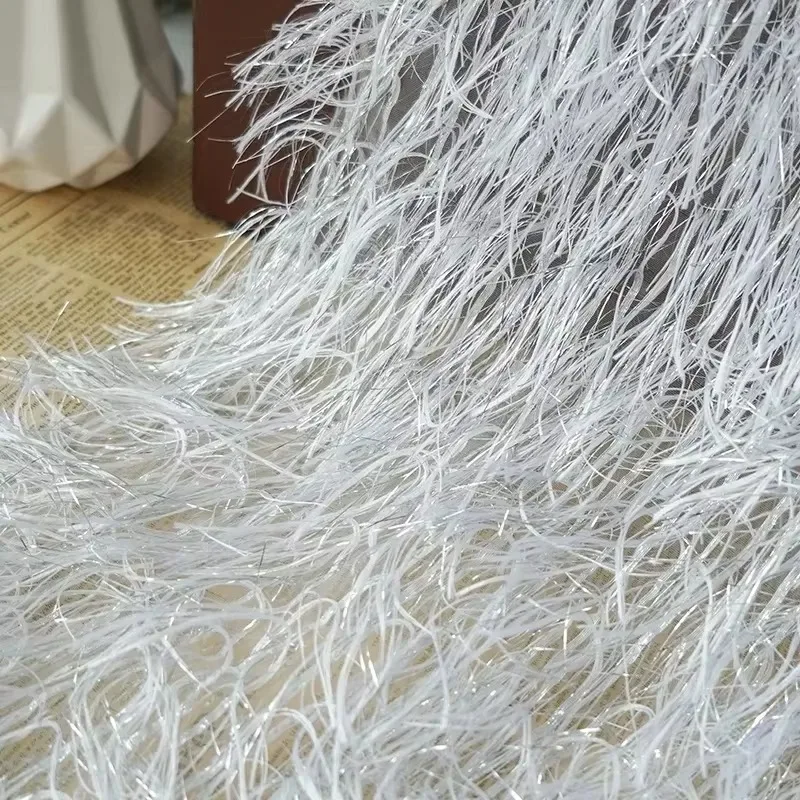 قميص من نسيج الحرير الذهبي والفضي بشرابة لتزيين الفستان من القماش المصمم مصنوع يدويًا إكسسوارات ذاتية الصنع #4