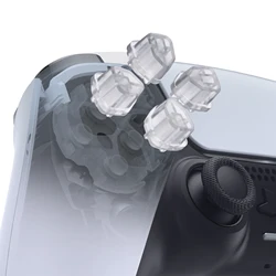 eXtremeRate Ergonomic Split Dpad Buttons (SDP Buttons), Clear Independent Dpad Buttons for PS5/EG, for PS4 All Model Controllers
