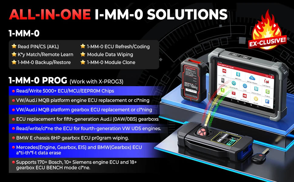 LAUNCH X431 IMMOElite Key Programming Tool Automotive Programmer Immobilizer Diagnostic Scanner Simulator Key 2 Years Update