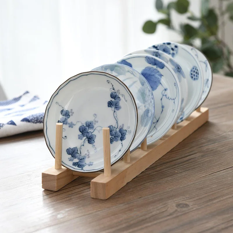 Japanese Household Flower Patterned Ceramic Sauce Dish Plate Small Bowl Elegant Tableware