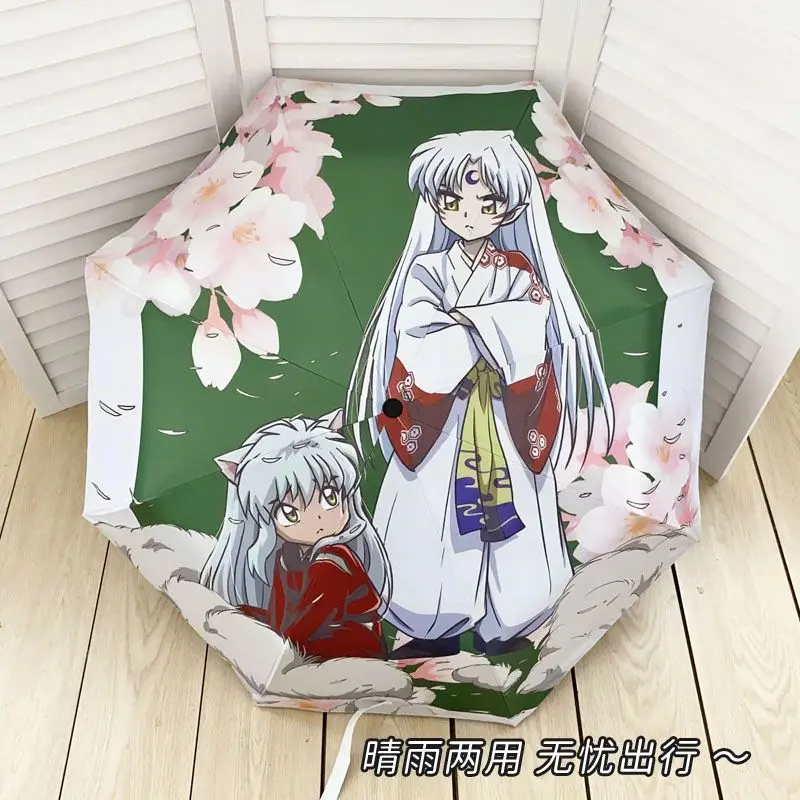 New Inuyasha Sesshoumaru anime two-dimensional cartoon fully automatic folding umbrella creative personalized umbrella sunshade