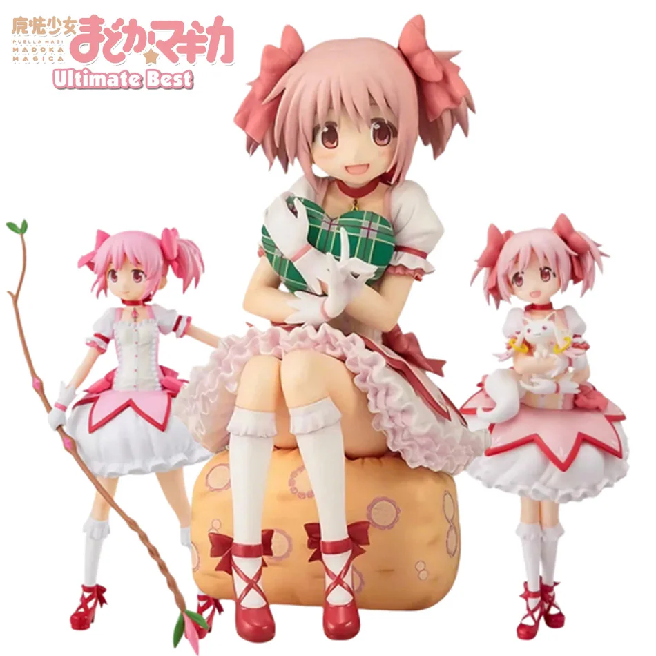 Anime Puella Magi Madoka Magica 17,5cm Kaname Madoka Cartoon-Figur PVC-Modell Desktop-Ornamente Kinderspielzeug Feiertagsgeschenke