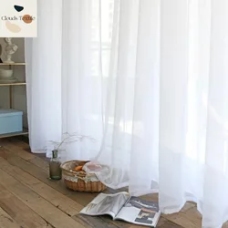 Transparente Tüllvorhänge für Wohnzimmer, Fenster, Voile-Vorhang für Schlafzimmer, Zuhause, Türdekoration, Küche, Voile-Organza-Vorhänge