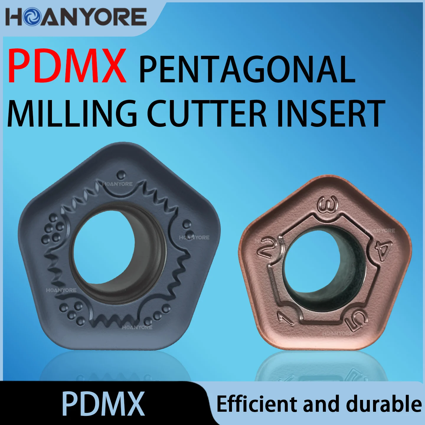 

PDMX Pentagonal Milling Insert Compatible with 45-Degree Pramet Milling Holder PDMX090530/419N-140530