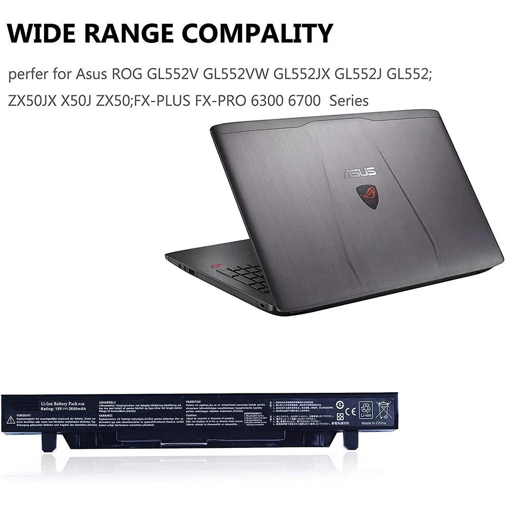 A41N1424 Battery for Asus ROG GL552V GL552VW GL552VW-DH74 DH71 GL552JX GL552J GL552;ZX50JX X50J X555 ZX50 FZ50 FX50VW;FX-PLUS
