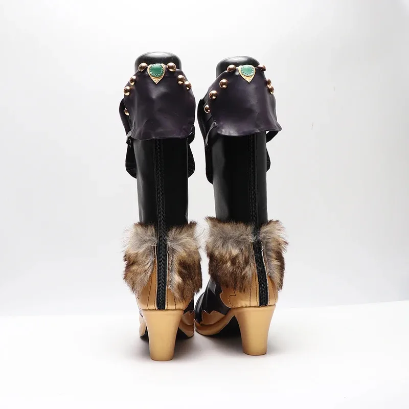 

2025 11 New Anime Game Cosplay Boots Genshin Impact Collei Shoes Halloween Accessories Custom Made
