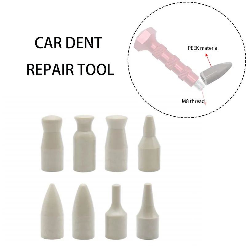 Automotive Dent Tool Top PEEK Material Body Scratch Free Paint Free Repair Top Replacement Head Car Repair Tools