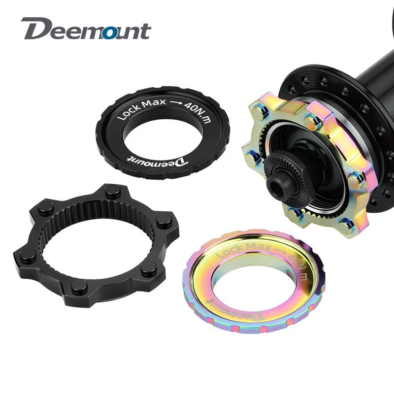 Deemount Bicycle Centerlock To 6-Hole Adapter Hub Center Lock Conversion 6 Bolt Rotor Adapter For MTB Road Bike Disc Brake DIY