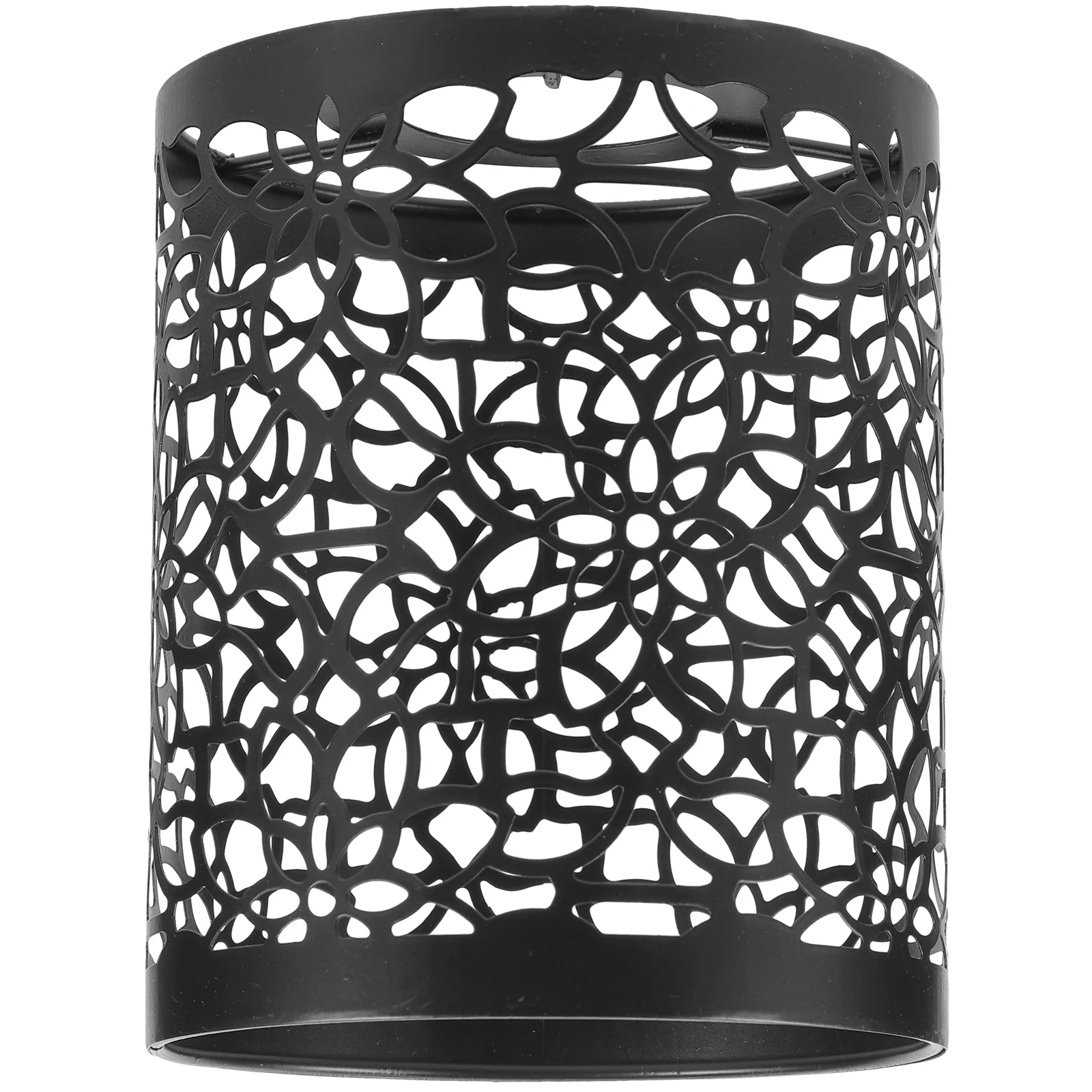 

Полый цилиндрический абажур 100x120, черный железный подвесной светильник, крышка для кухни, бара, домашнего декора, сетчатая клетка, защита, солнечная уличная одежда