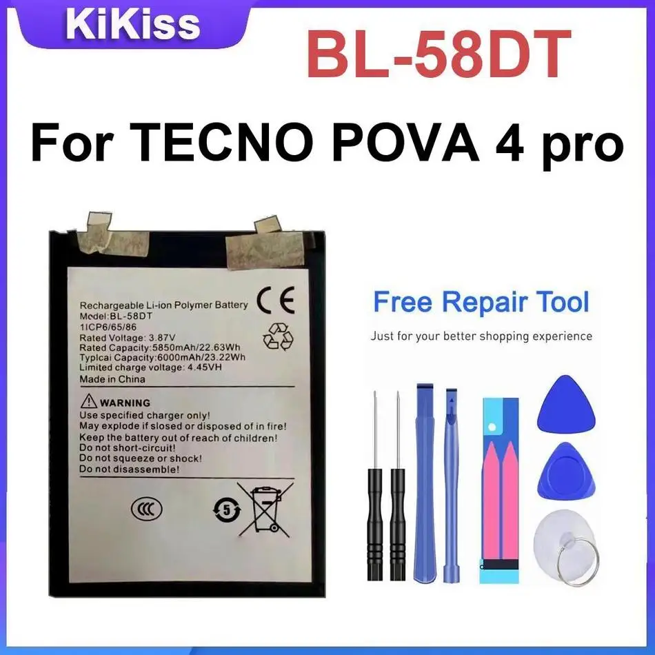 

BL 58DT Replacement Battery For TECNO POVA 4 Pro